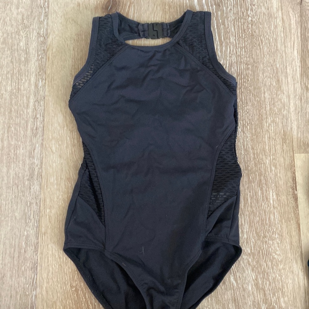 Danz n motion black dance leotard size 6/7